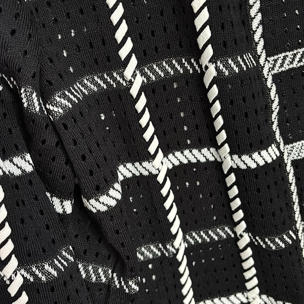 Misook Black And White Grid Pattern Jacket - image 3